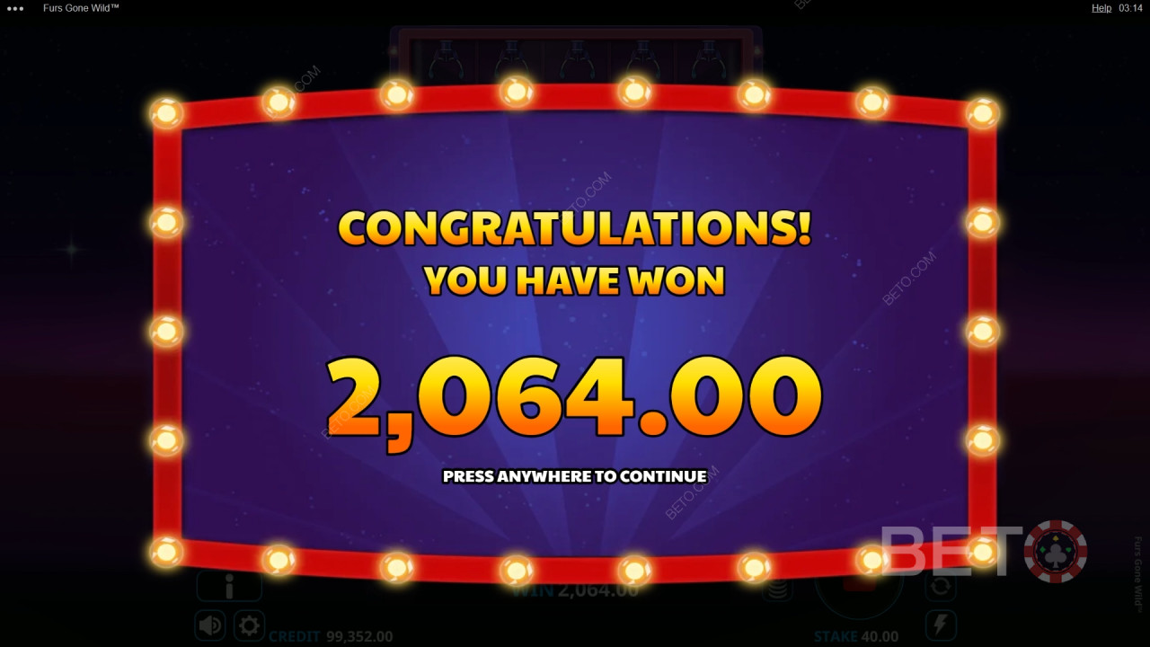 Win 6,000x Your bet in the Furs Gone Wild Online Pokie!