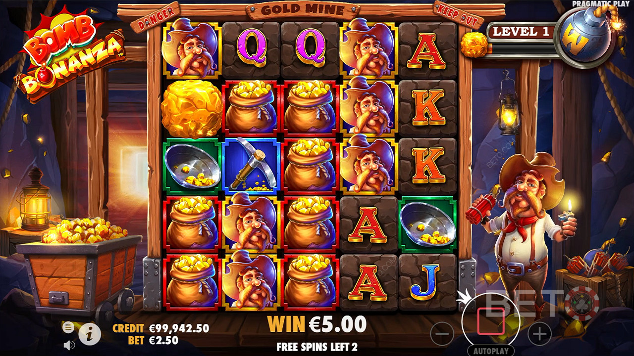 Snag Gold Nuggets in Free Spins to climb through the levels