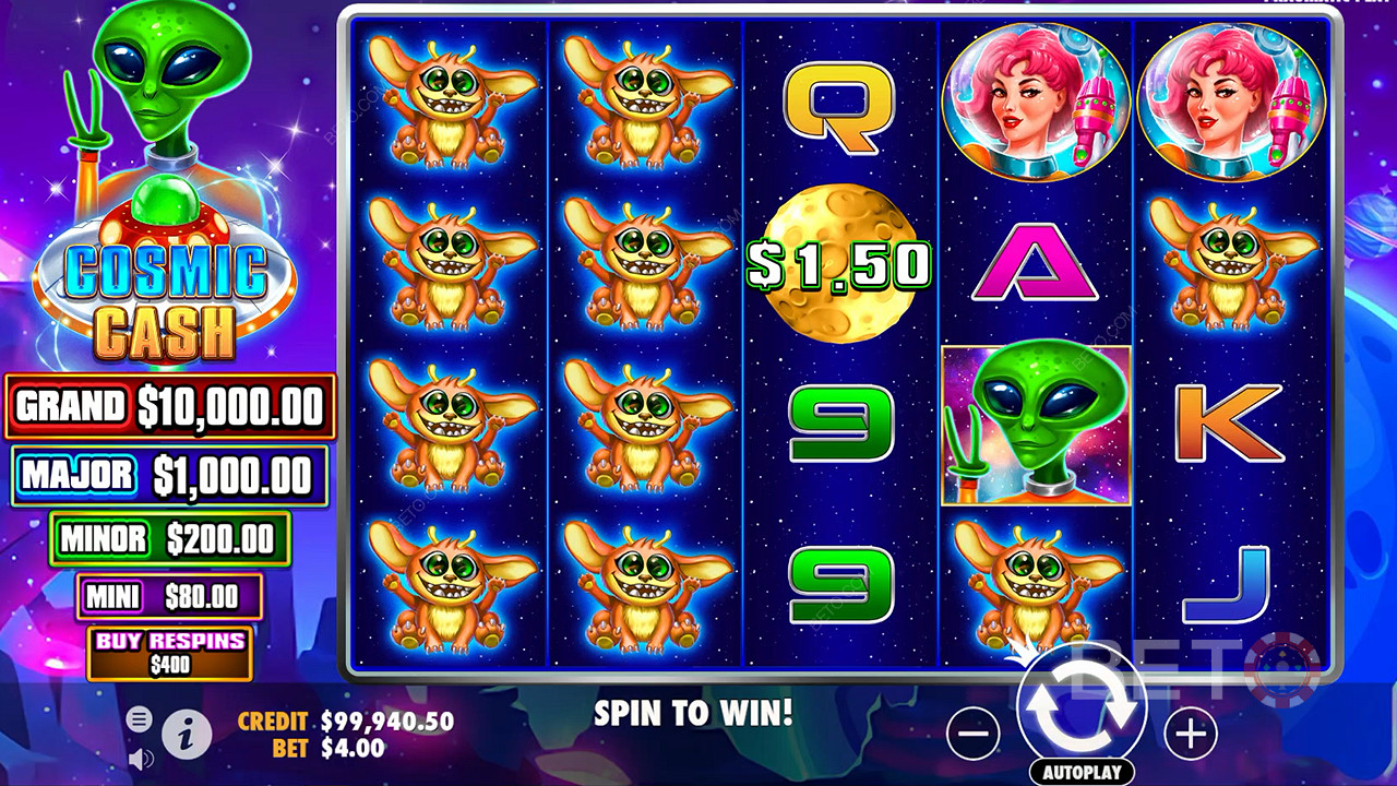 Blast off to another galaxy with this stellar pokie