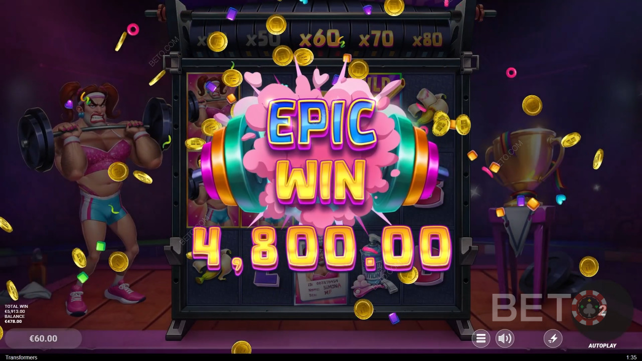 Win 5,050x Your bet in the Transformers Pokie Machine!