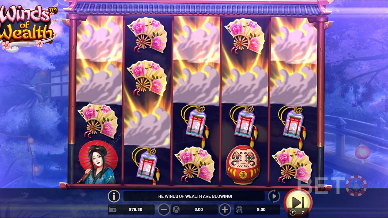 Winds of Wealth: Blows away low-value symbols for big wins