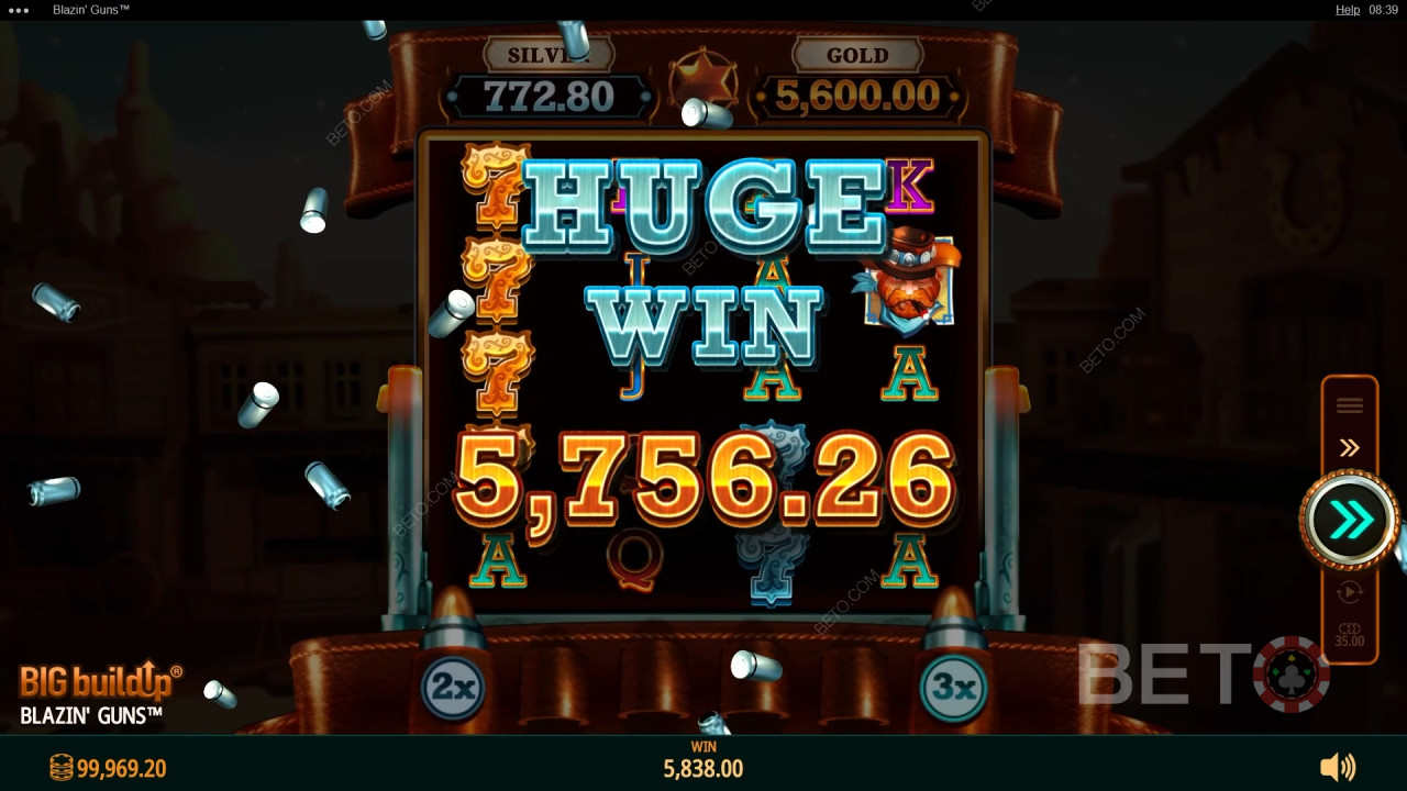 Win 6,729x Your bet in the Blazin