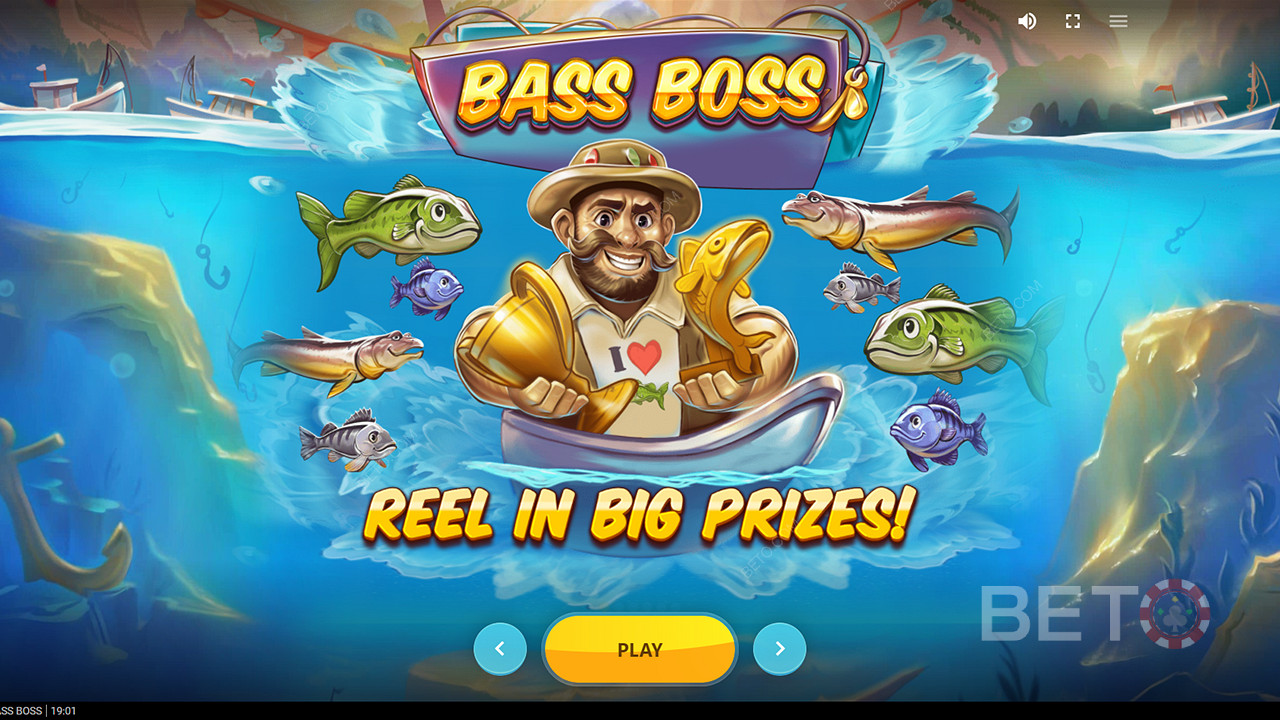 Reel in massive wins with Free Spins and Catch feature in Bass Boss pokie