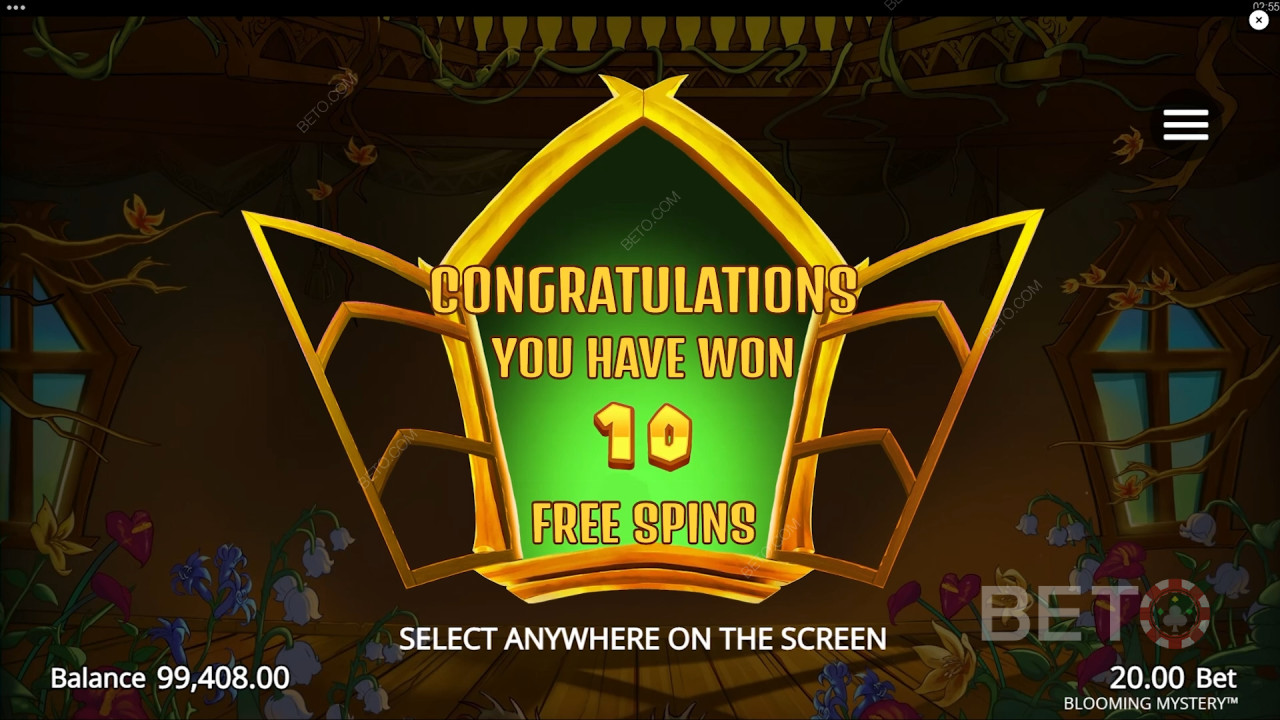 Win 12,500x Your bet in the Blooming Mystery Online Pokie!