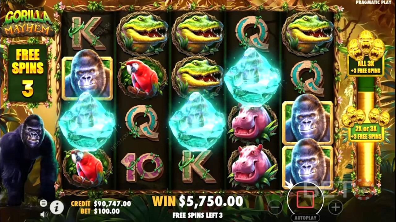 Score 3+ Scatter icons to unlock Free Spins