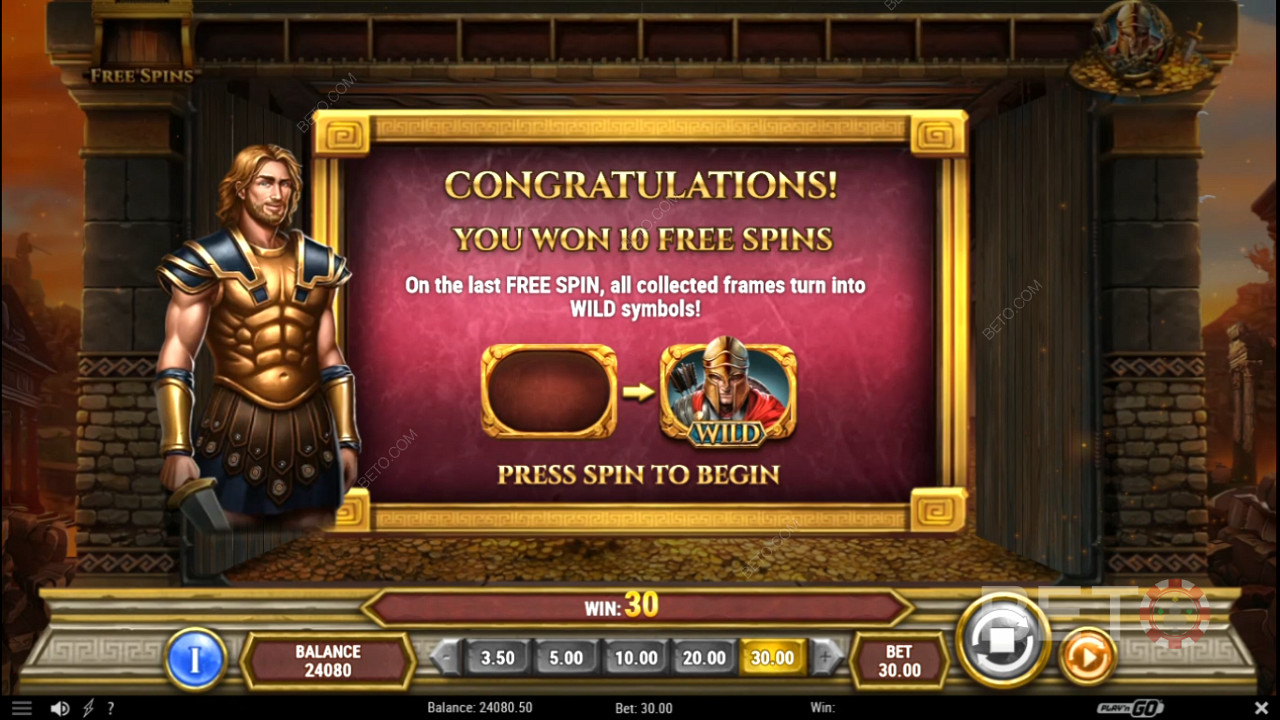 Rack up multiple frames in Free Spins for massive wins