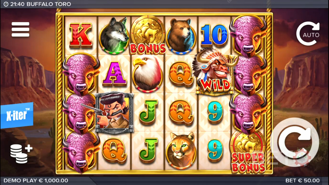 Experience the ultimate blend of Kiwi flair and gameplay in Buffalo Toro pokie