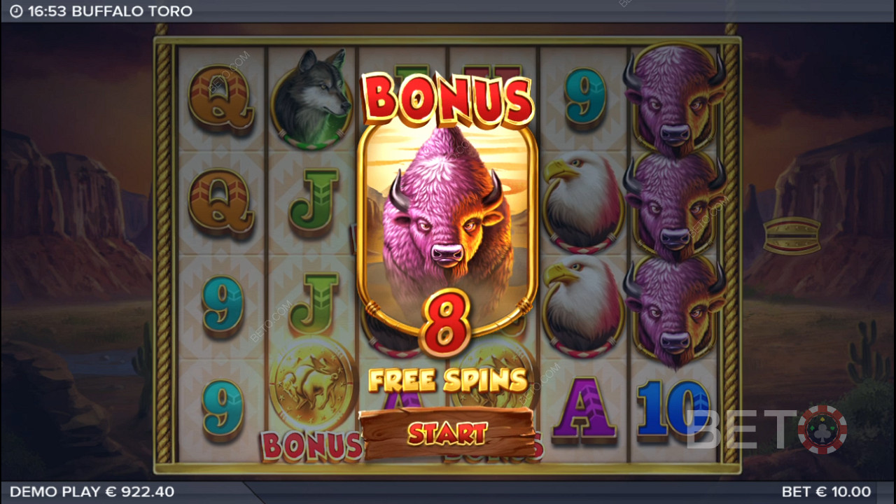 Score 8 to 20 Free Spins with chance to nab more