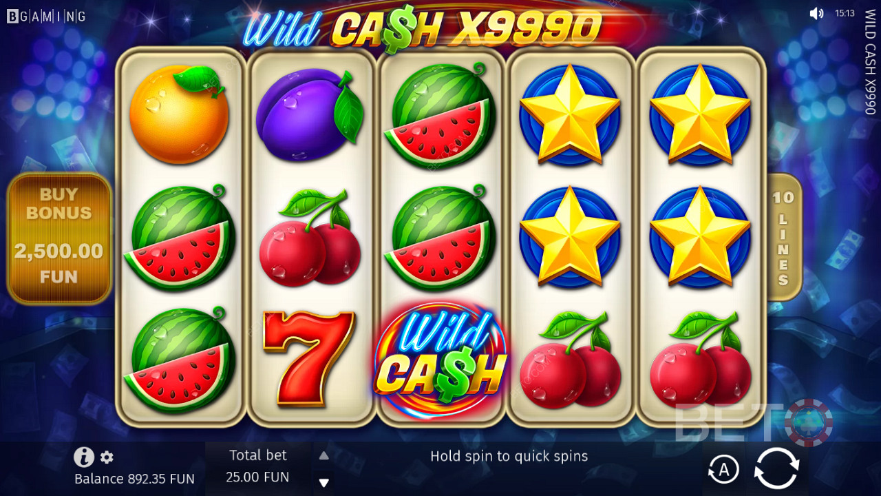 Wild Cash x9990 pokie echoes classic gaming vibes