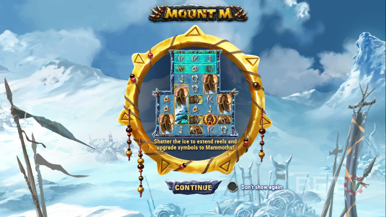 Stretch the reels and score big in the Mount M pokie game