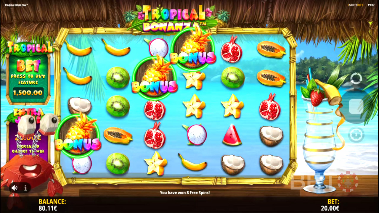 Kiwi Crab signals big wins and Free Spins in this tropical treat