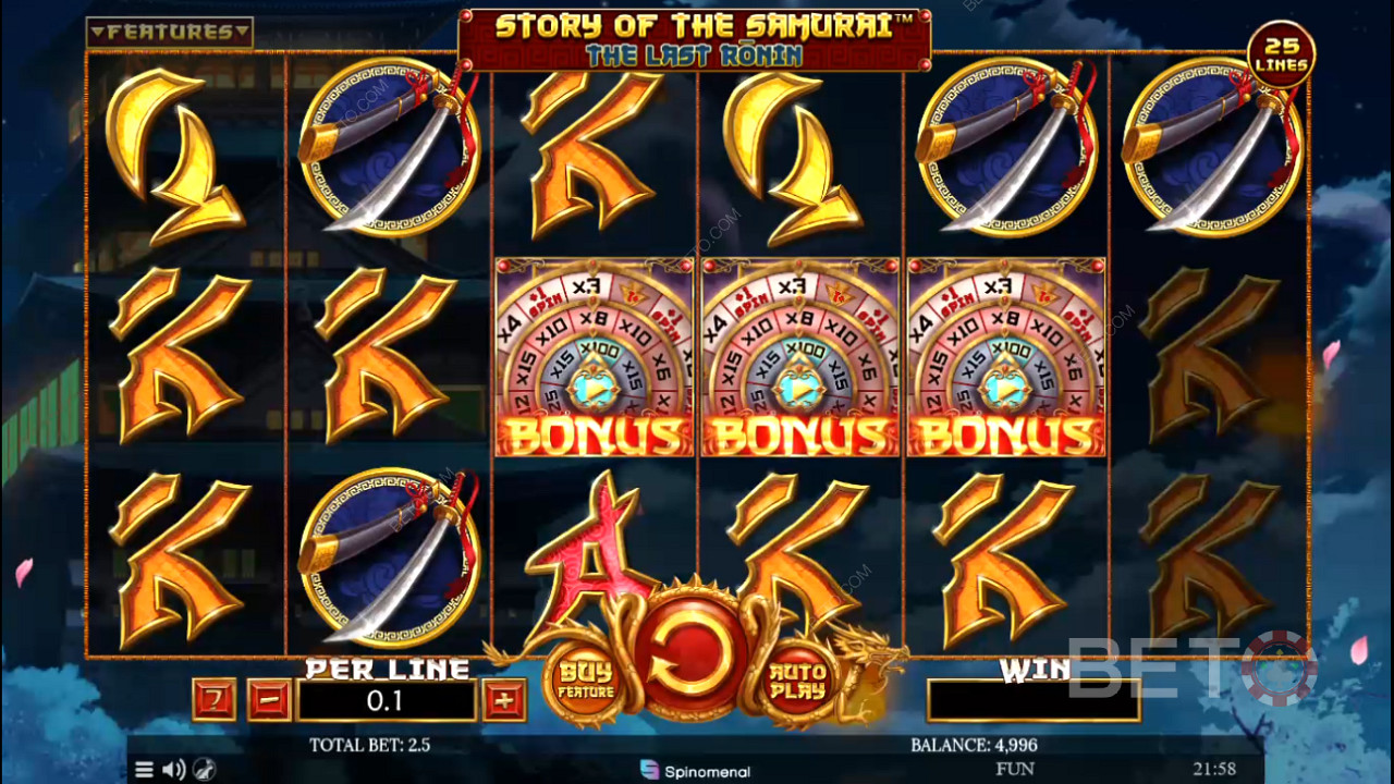 3 Bonus symbols kick off the Bonus Round