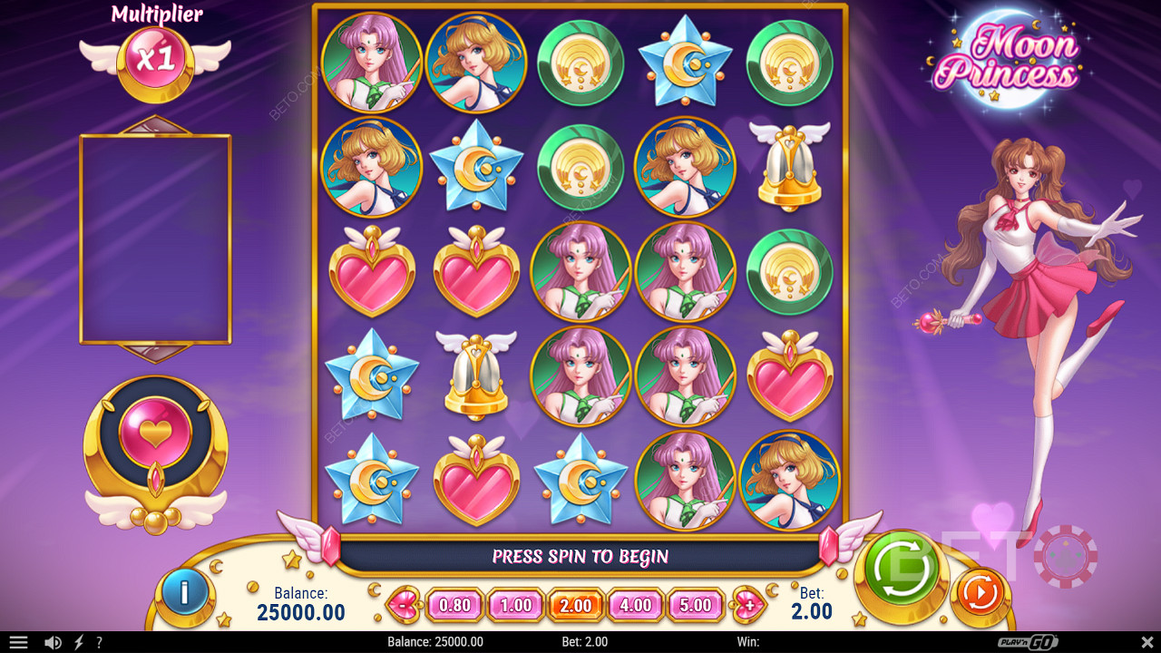 Get stuck into the charming Moon Princess pokie game