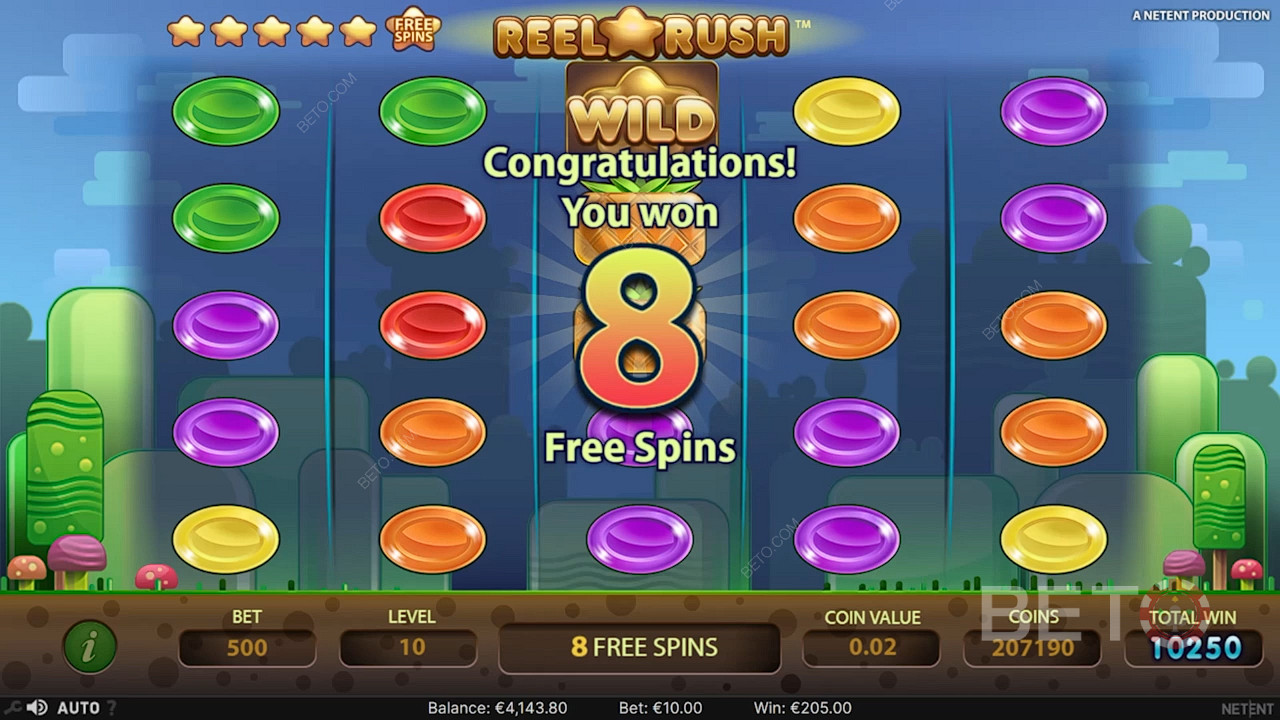 Score big after the fifth Respin to unlock Free Spins