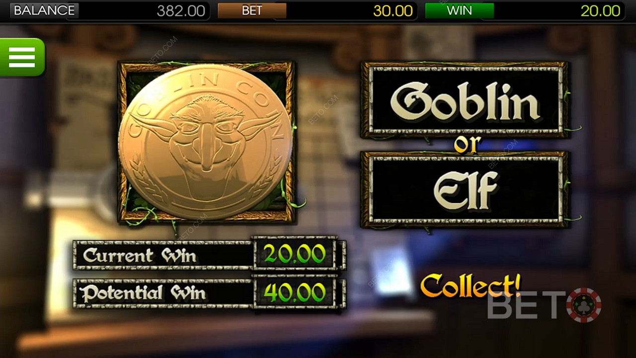 The Greedy Goblins betting range starts from $0.03 and goes up to a max bet of $250