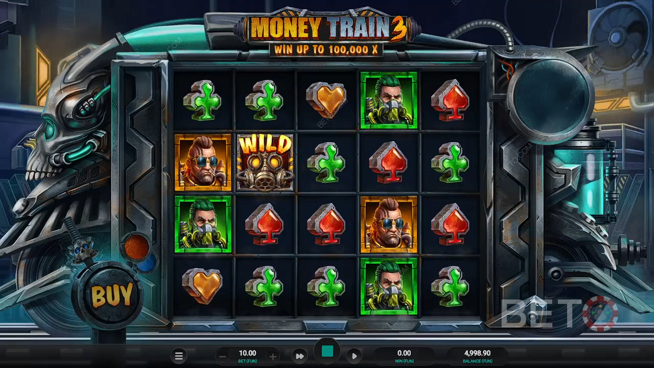 Hop aboard the Money Train for big wins in Money Train 3 pokie