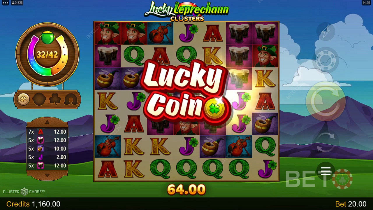 Score 4,600x Your Wager in Lucky Leprechaun Clusters Pokie!