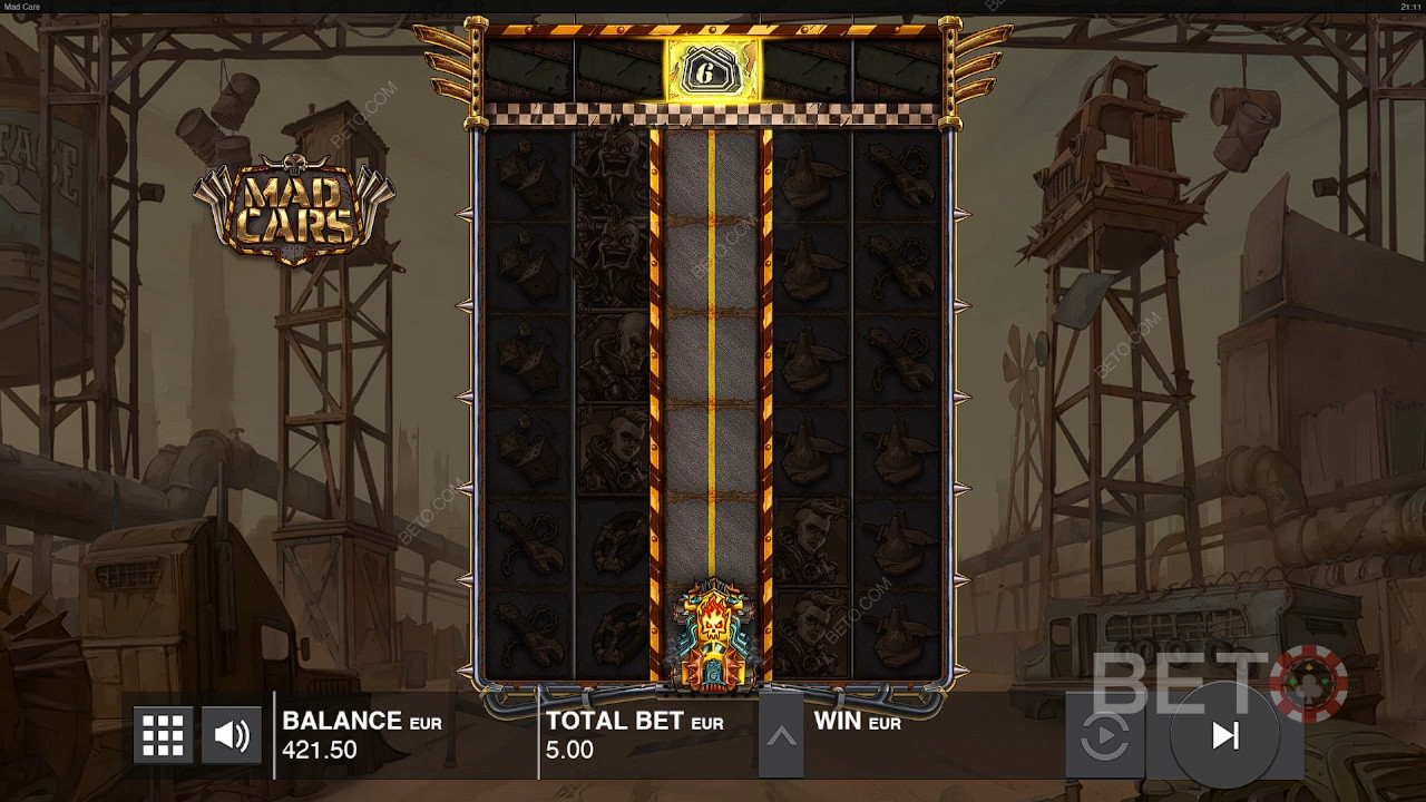 Snagging a Petrol symbol worth 6 on a reel with the Scatter secures Free Spins