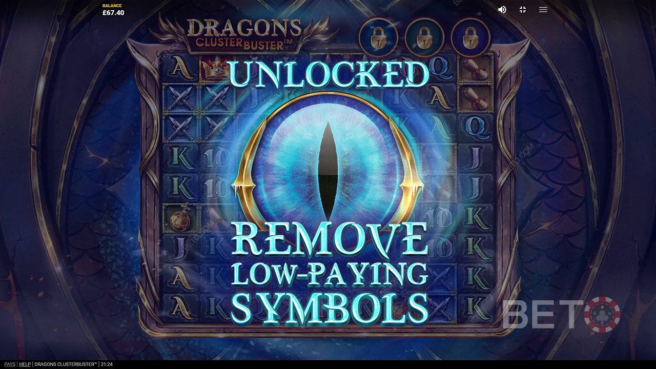Score 7,777x Your Wager in Dragons Clusterbuster Pokie Game!