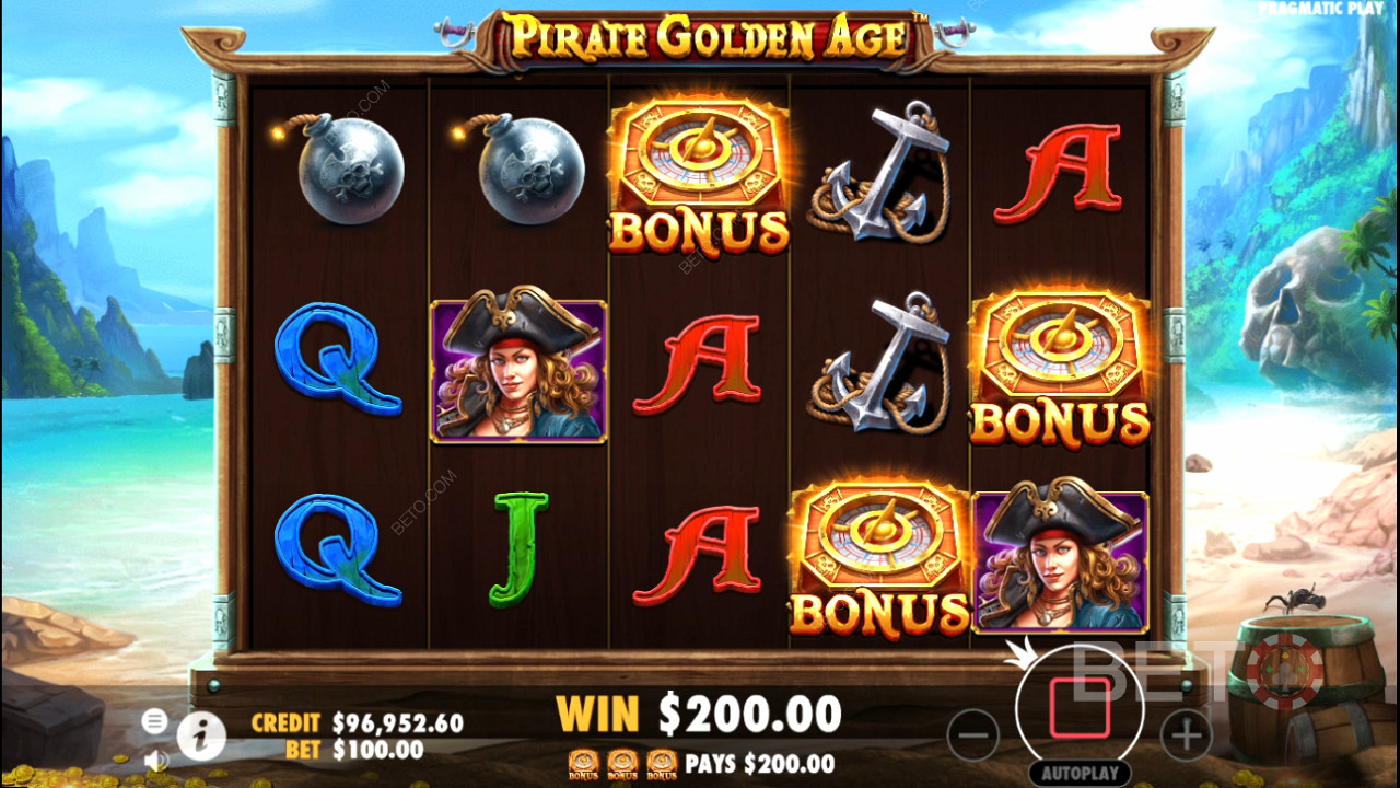 3+ bonus icons trigger Free Spins bonus round