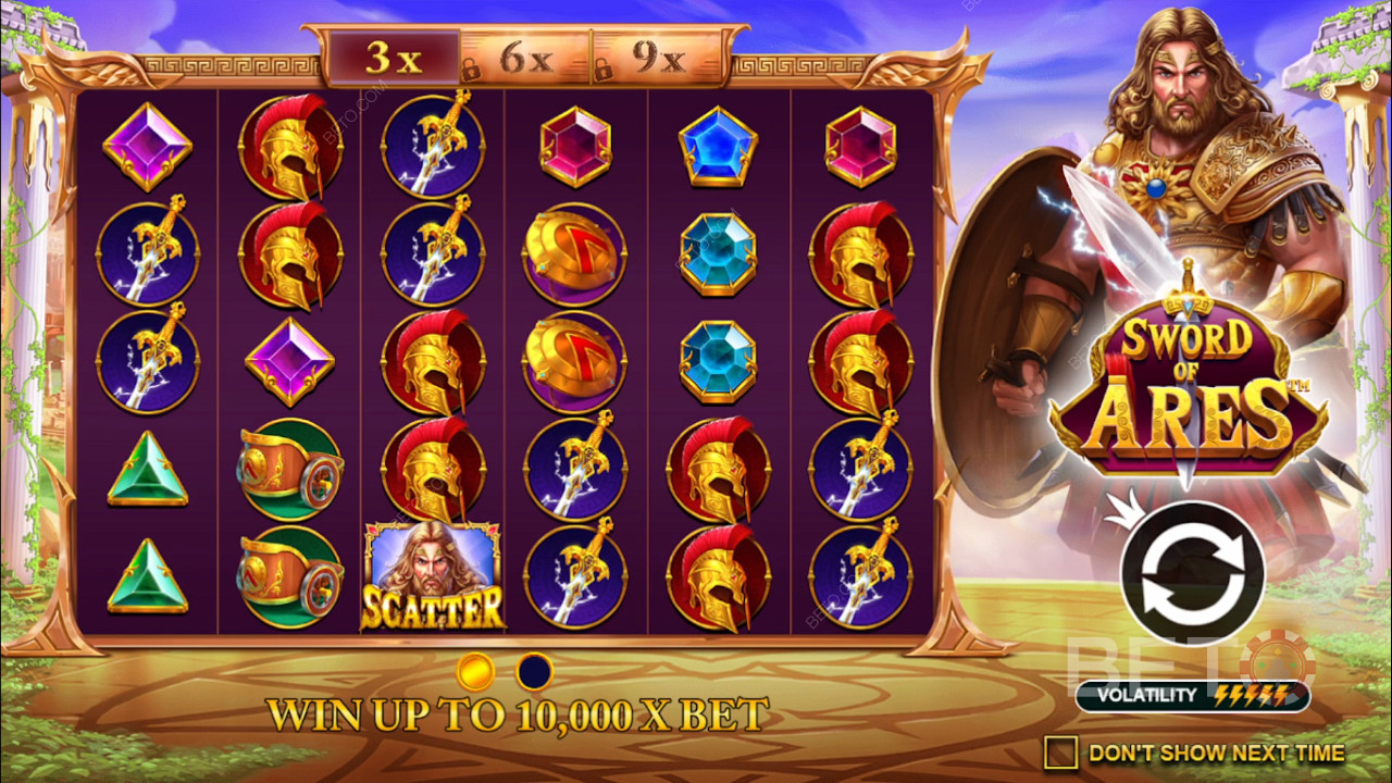 Score a Top Prize of 10,000x Your Wager in Sword of Ares Online Pokie