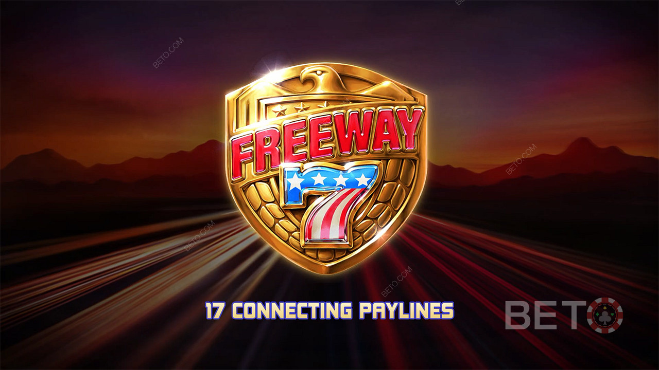 17 paylines boost your winning odds in the Freeway 7 pokie