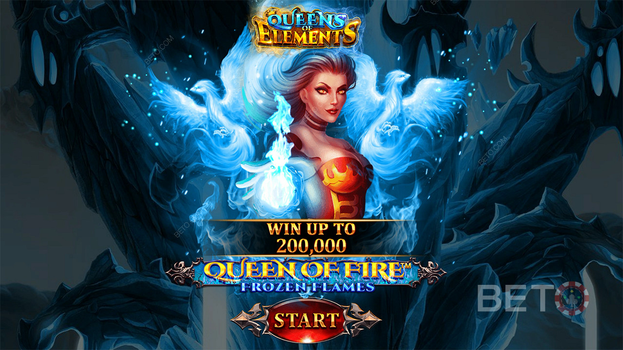 Scoop up to 2,000x your wager in Queen of Fire - Frozen Flames pokie