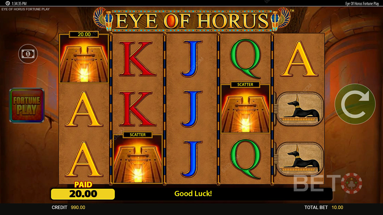 Kiwi Take on Eye of Horus Fortune Play Online Pokie