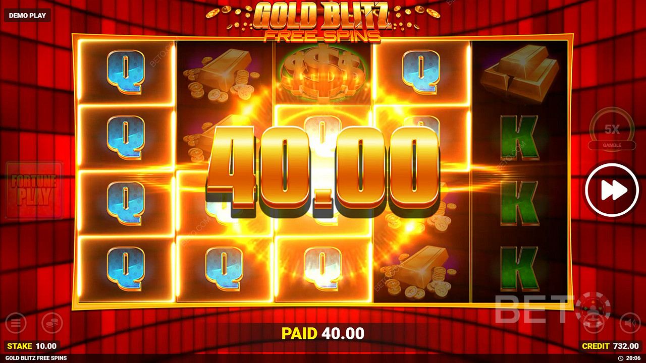Score 50,000x Your Wager in the Gold Blitz Free Spins Pokie!