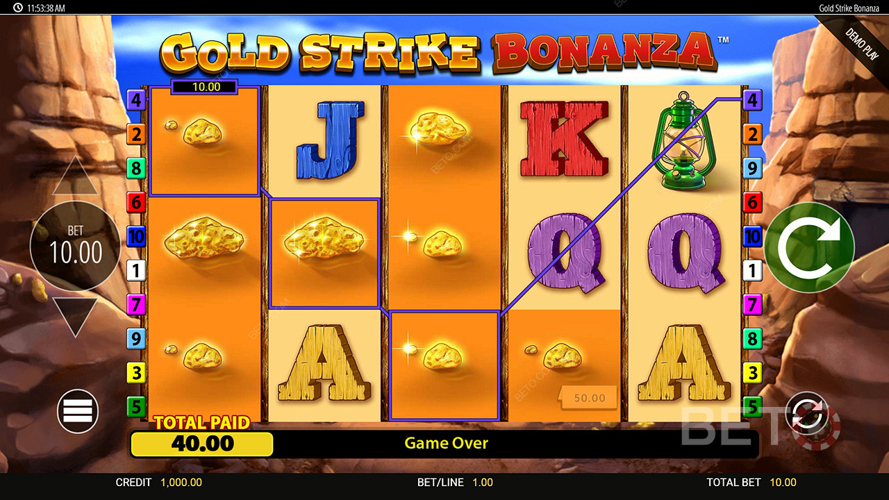 Strike Gold with 2,500x Your Wager in Gold Strike Bonanza Fortune Play!